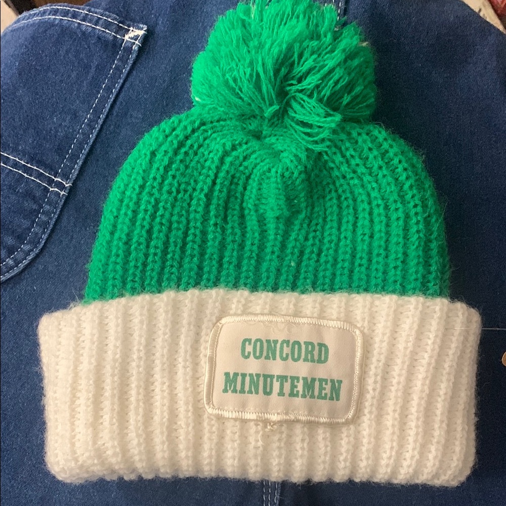 Green and White Kids Beanie